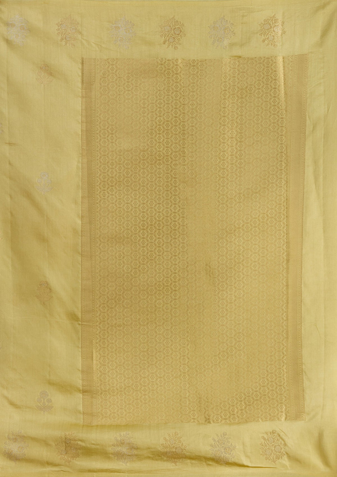 Gold Zariwork (Silver) Pure Silk Saree