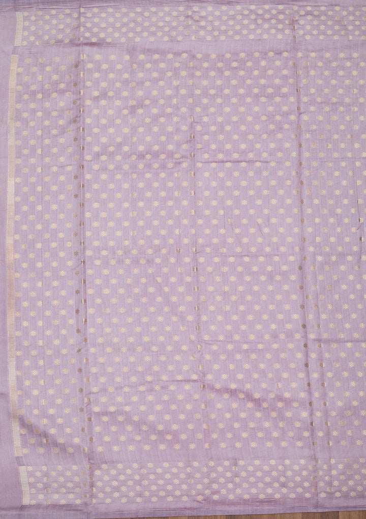 Lavender Zariwork Pure Silk Saree