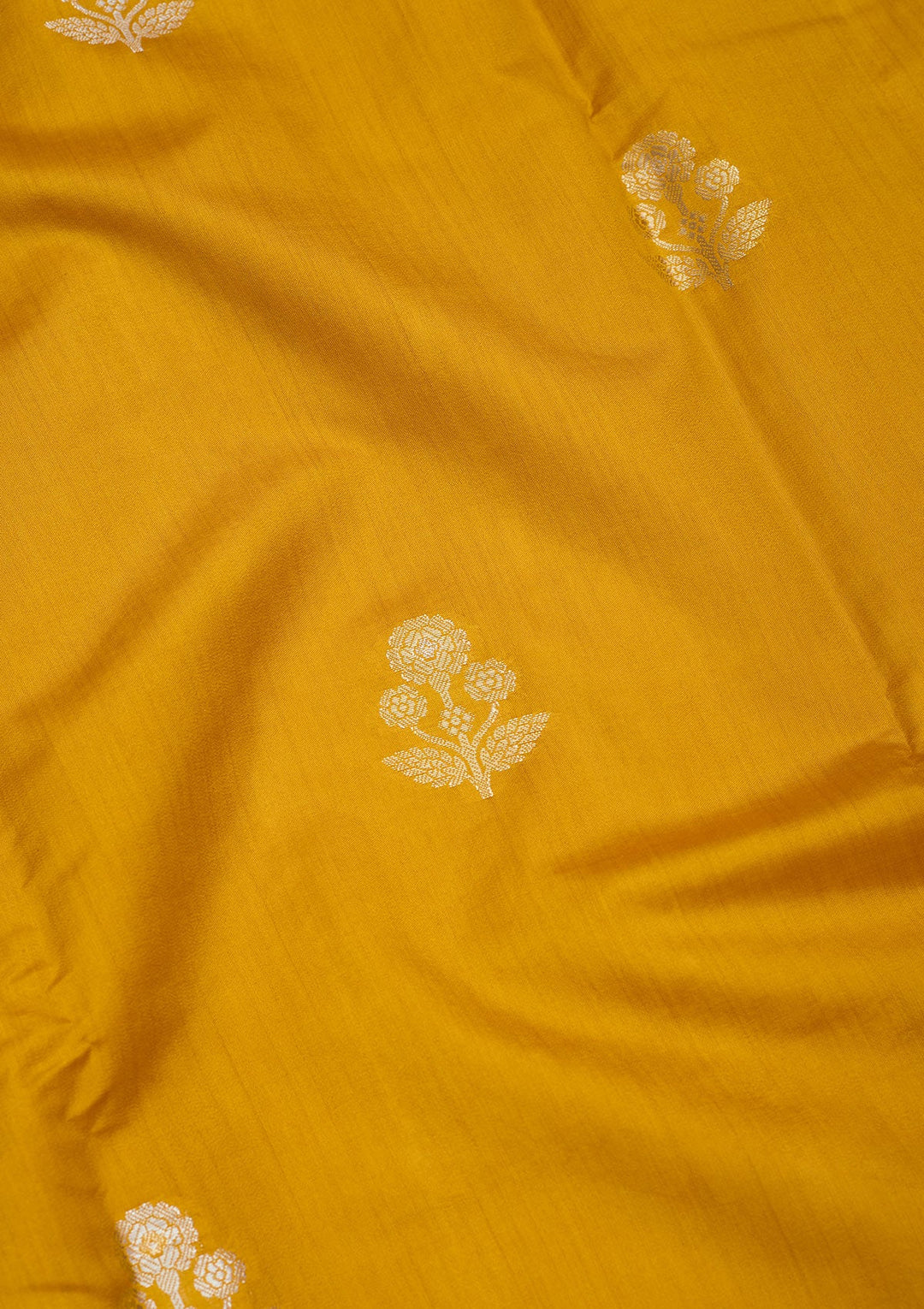 Mustard Zariwork Pure Silk Saree