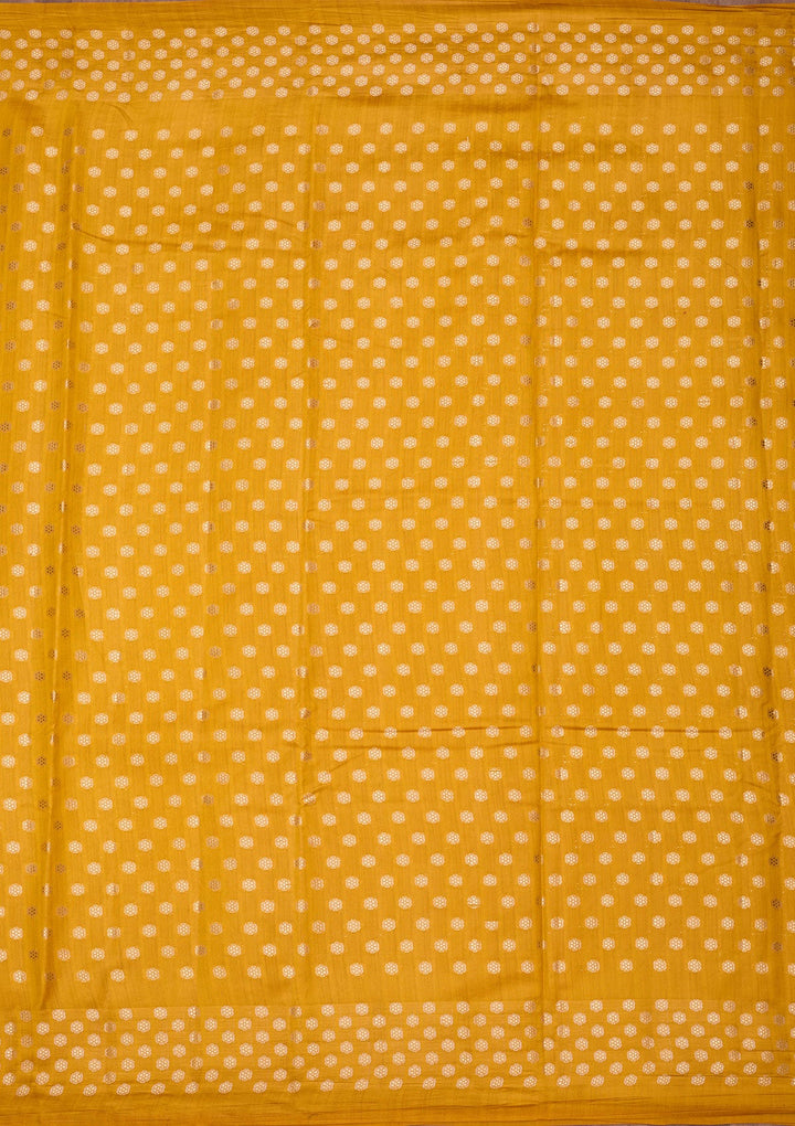 Mustard Zariwork Pure Silk Saree