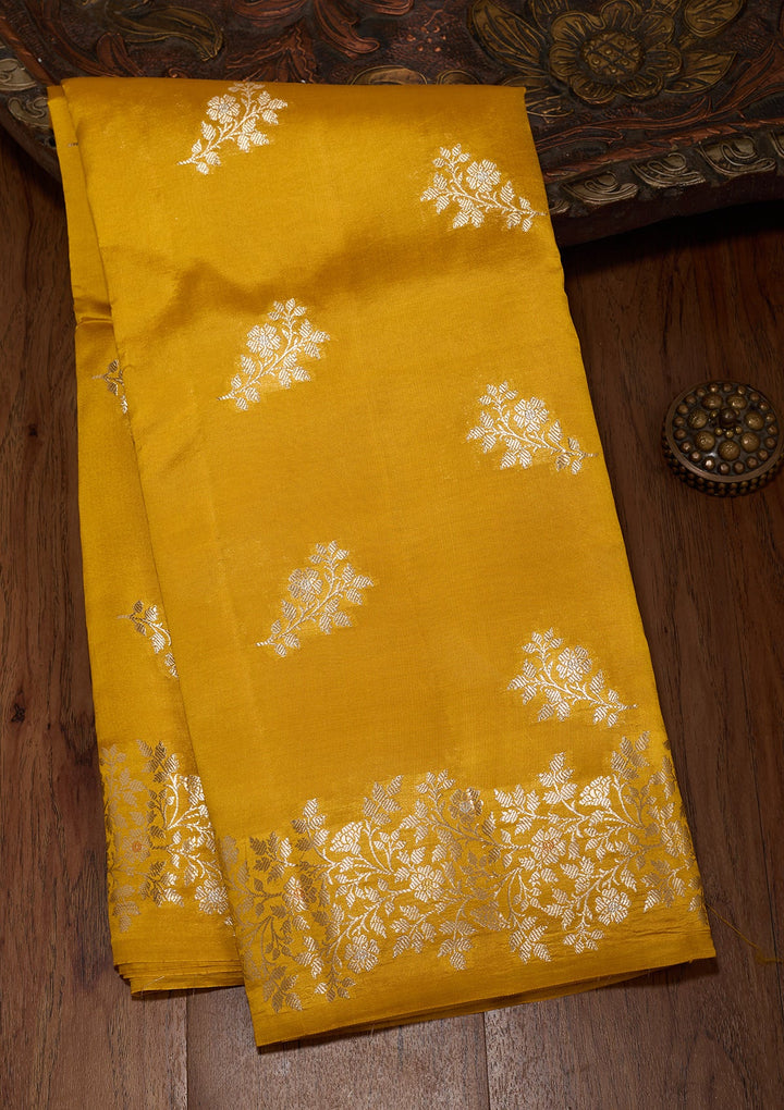 Mustard Zariwork (Gold) Pure Silk Silk_Saree
