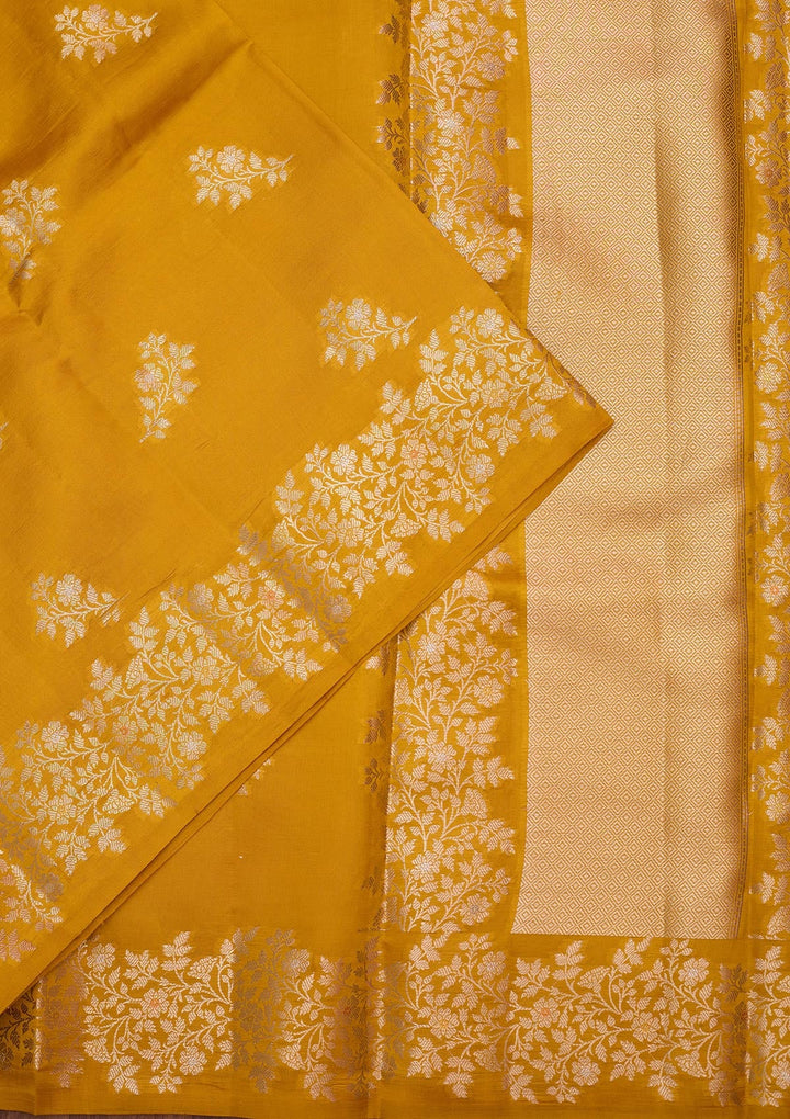 Mustard Zariwork (Gold) Pure Silk Silk_Saree