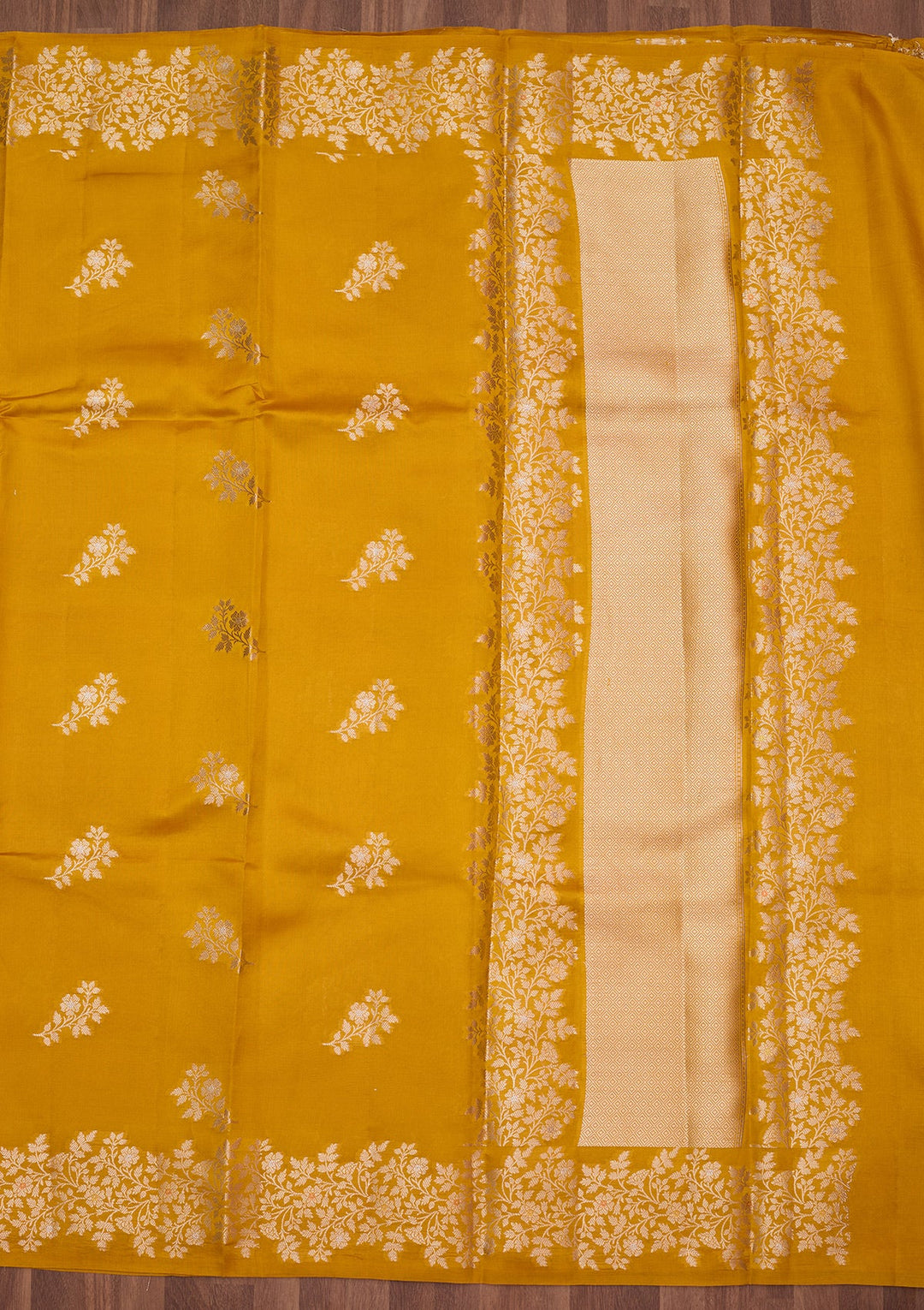 Mustard Zariwork (Gold) Pure Silk Silk_Saree