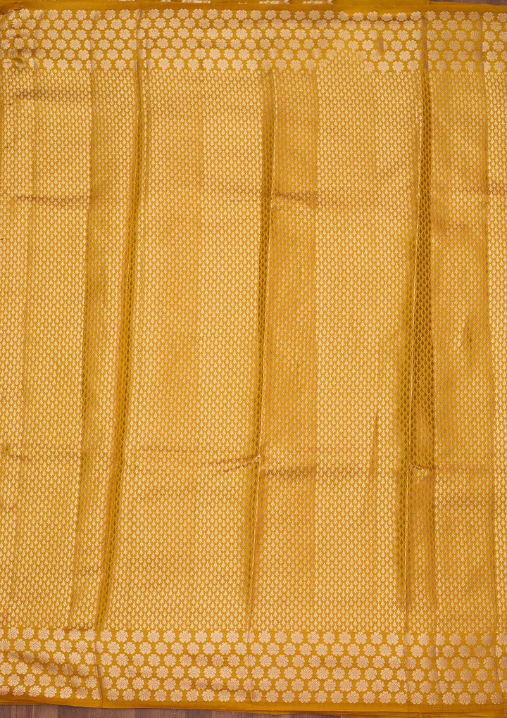 Mustard Zariwork (Gold) Pure Silk Silk_Saree
