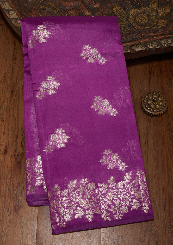 Purple Zariwork (Gold) Pure Silk Silk_Saree