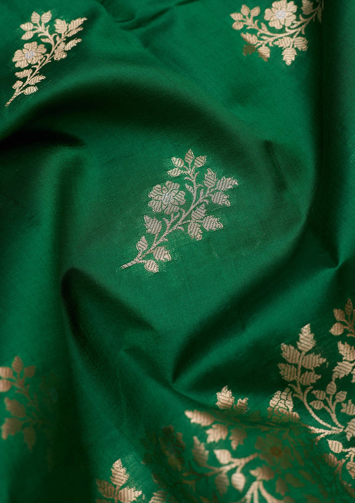 Rama Green Zariwork (Gold) Pure Silk Silk_Saree