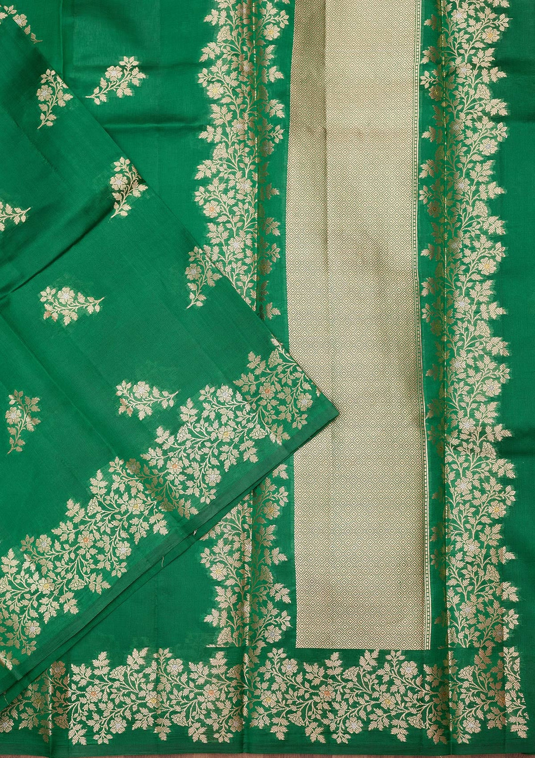 Rama Green Zariwork (Gold) Pure Silk Silk_Saree