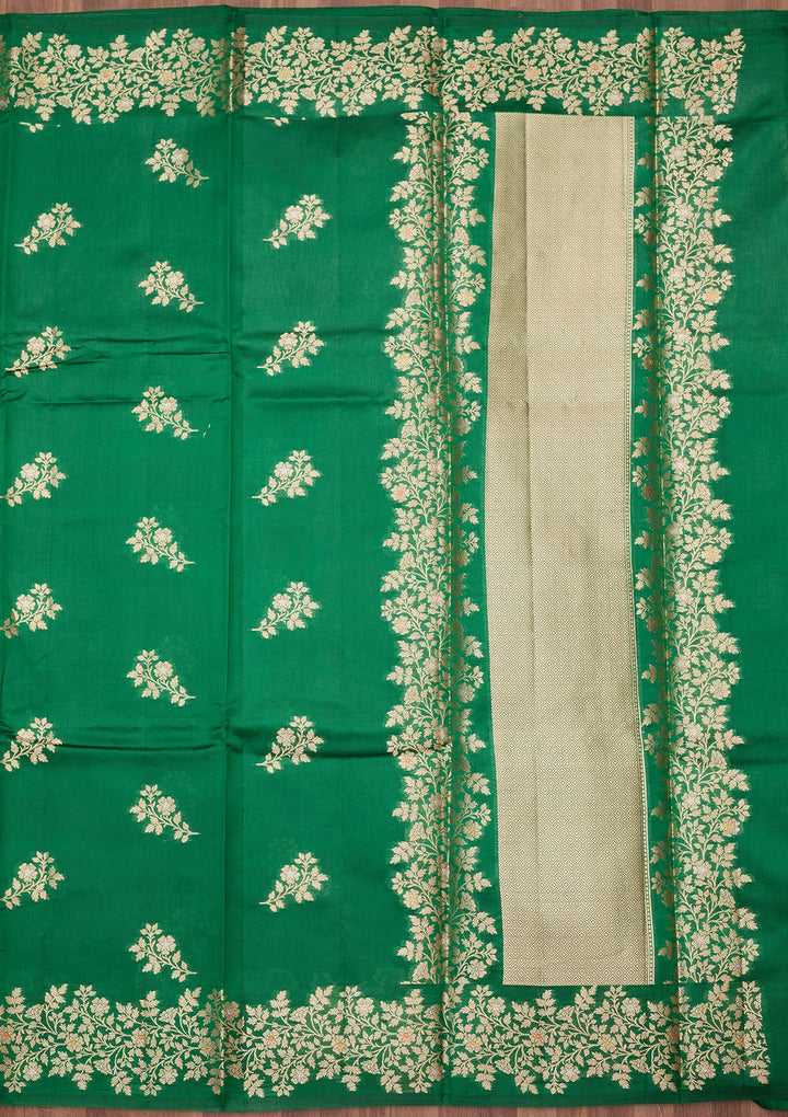 Rama Green Zariwork (Gold) Pure Silk Silk_Saree