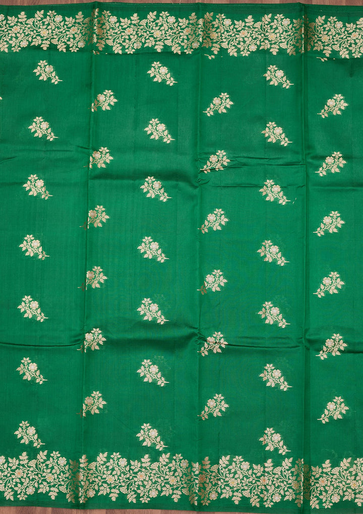 Rama Green Zariwork (Gold) Pure Silk Silk_Saree