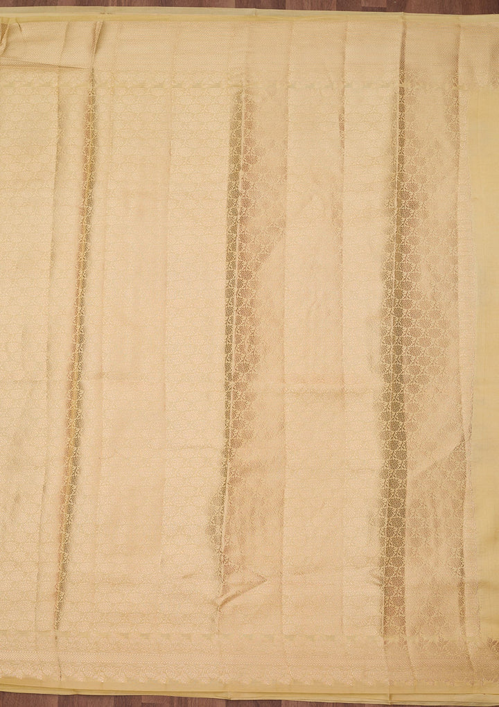 Lemon Yellow Zariwork (Gold) Pure Silk Silk_Saree