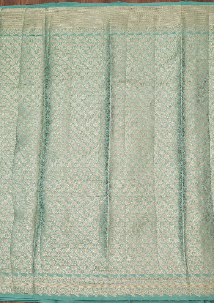 Sky Blue Zariwork (Gold) Pure Silk Silk_Saree