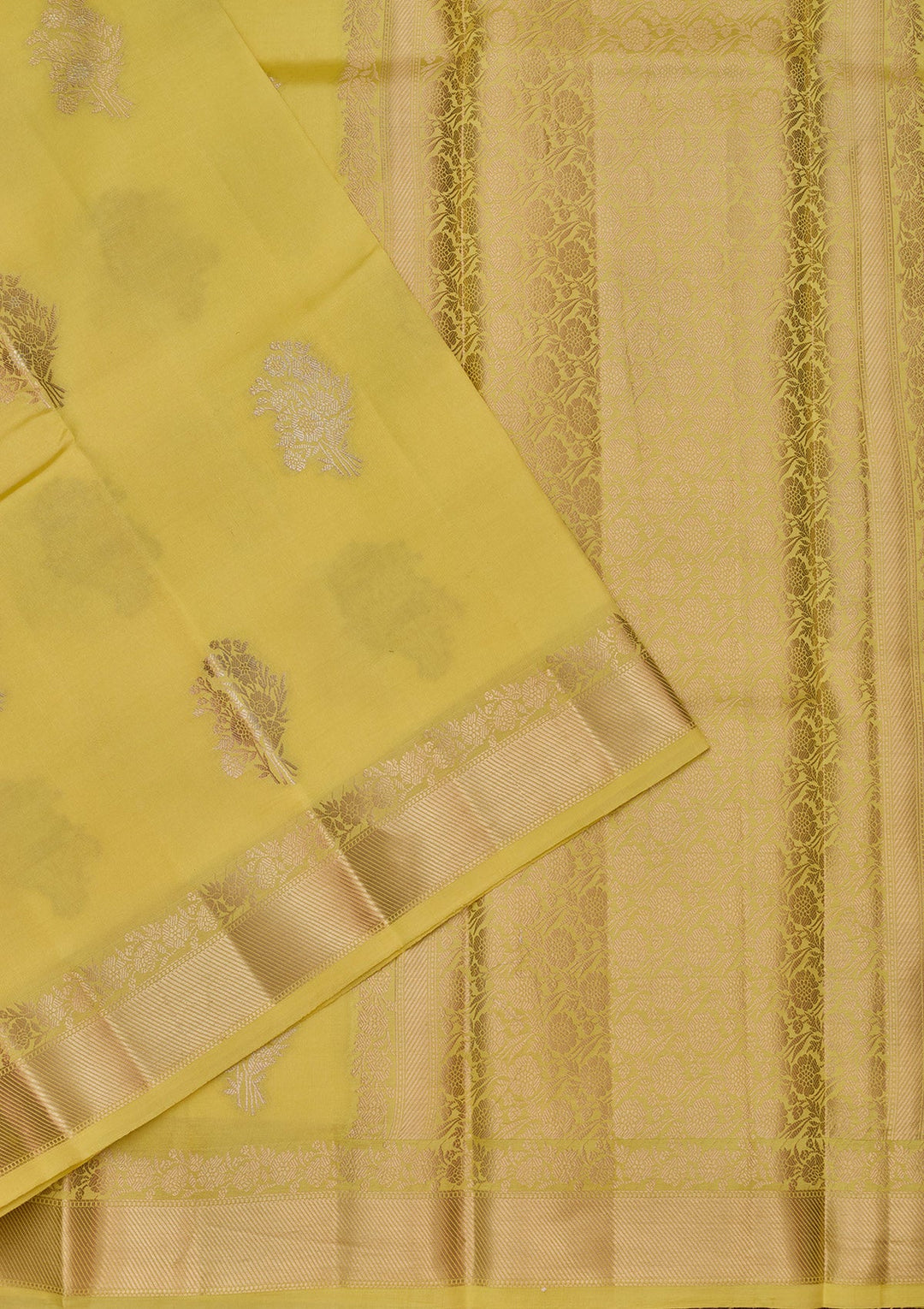 Lemon Yellow Zariwork Silk Silk_Saree