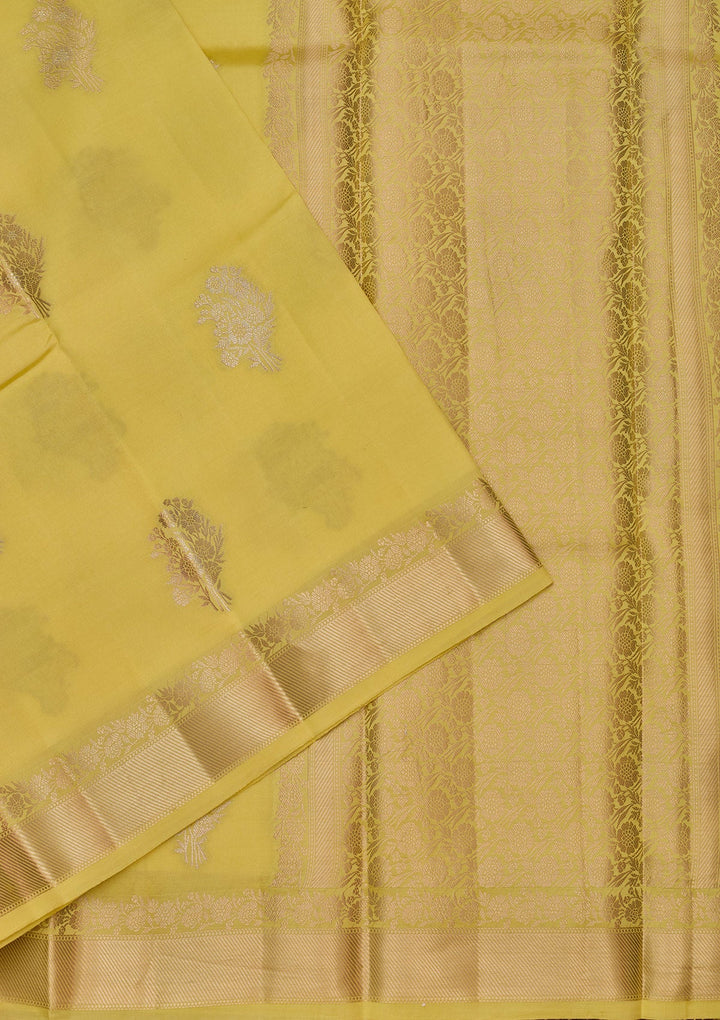 Lemon Yellow Zariwork Silk Silk_Saree