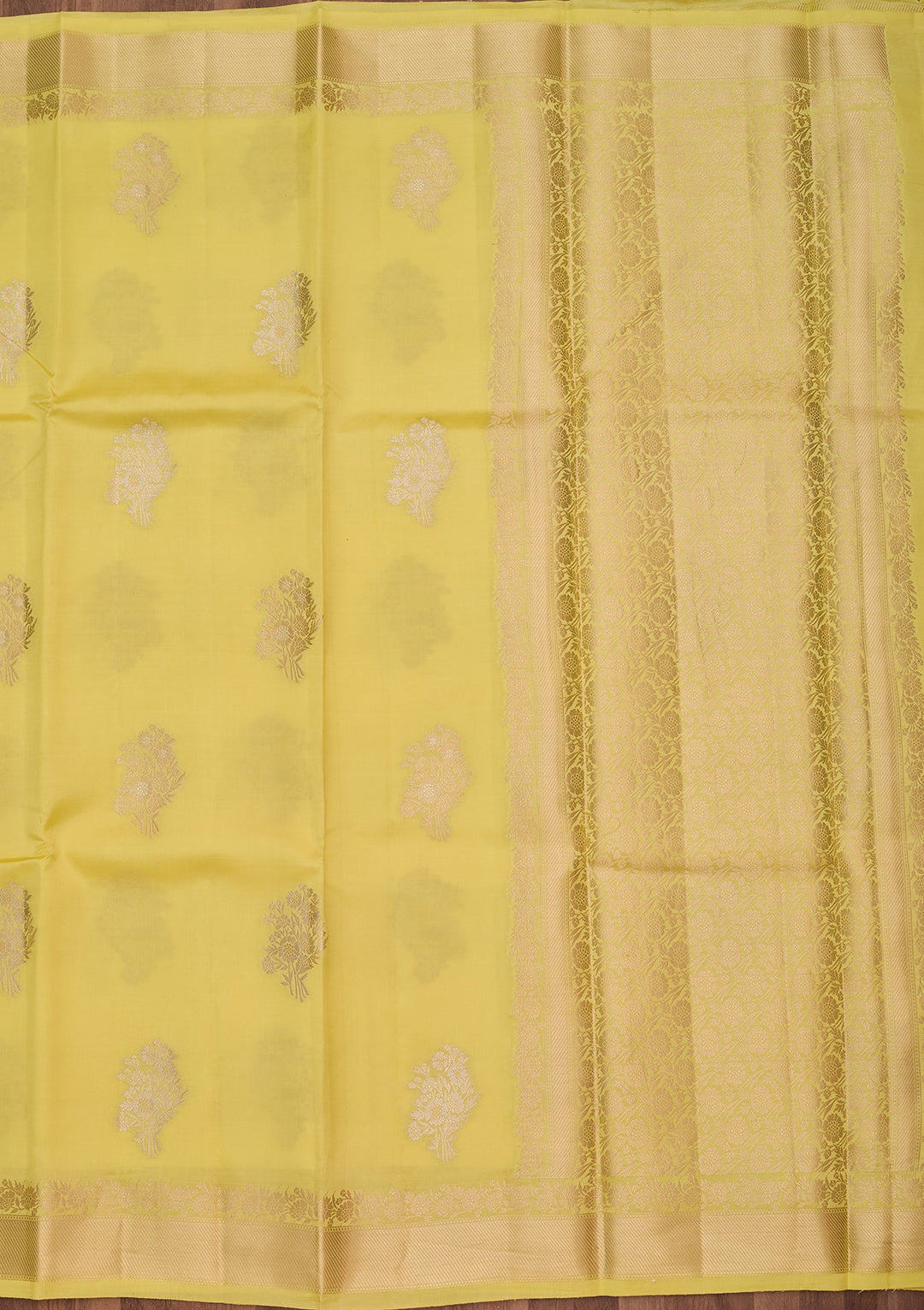 Lemon Yellow Zariwork Silk Silk_Saree