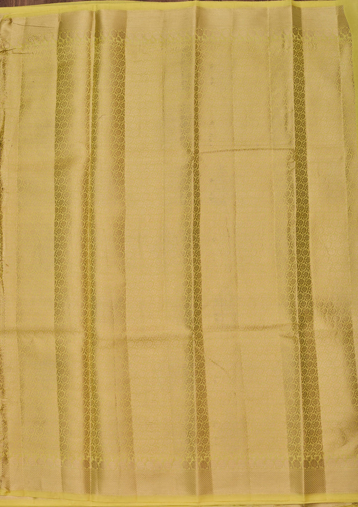 Lemon Yellow Zariwork Silk Silk_Saree