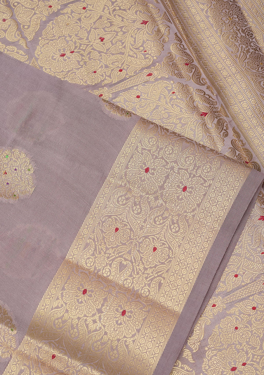 Grey Zariwork Pure Silk Saree