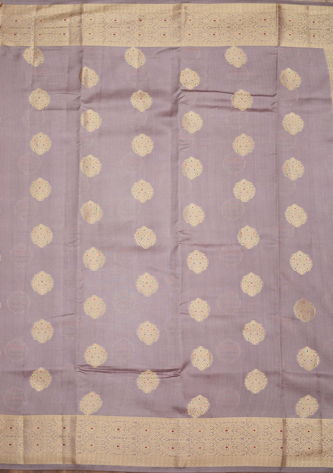 Grey Zariwork Pure Silk Saree