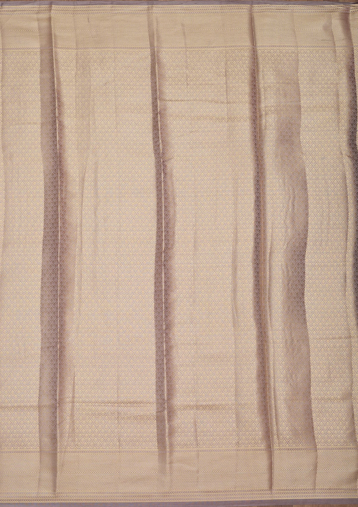 Grey Zariwork Pure Silk Saree