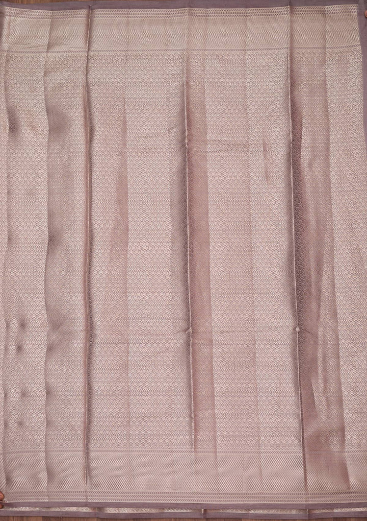 Mauve Zariwork (Gold) Pure Silk Silk_Saree