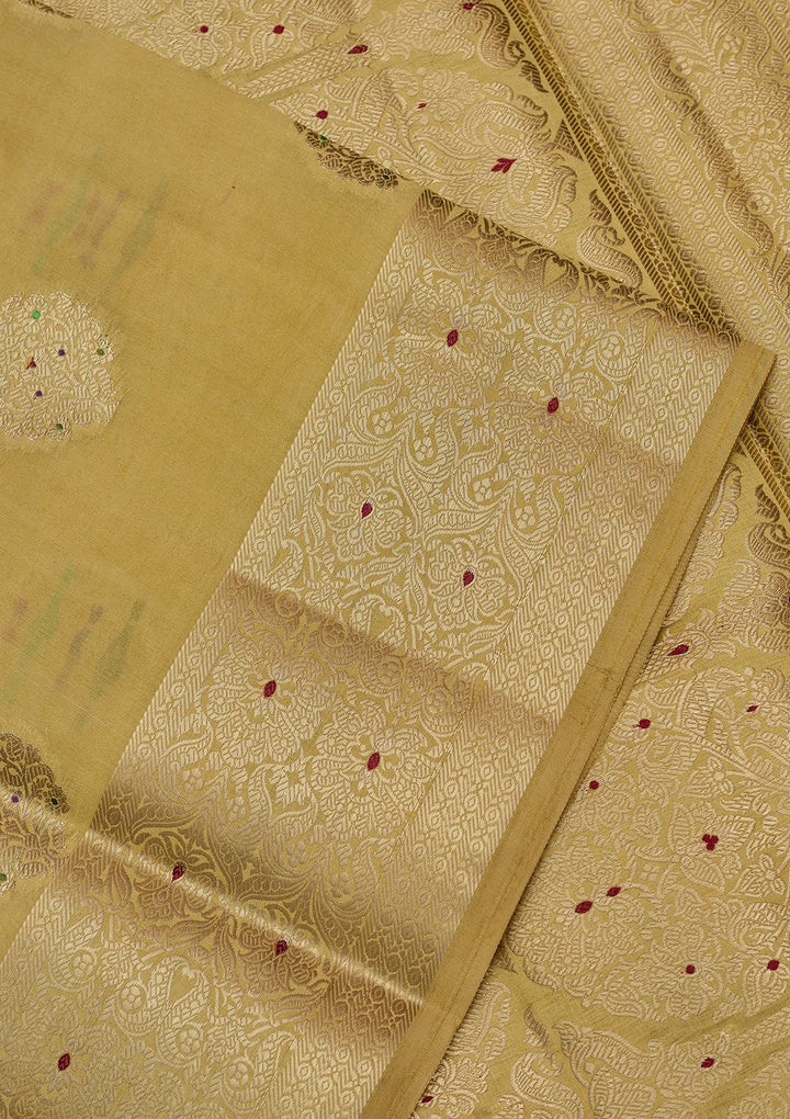Yellow Zariwork Pure Silk Saree