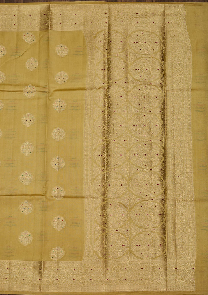 Yellow Zariwork Pure Silk Saree