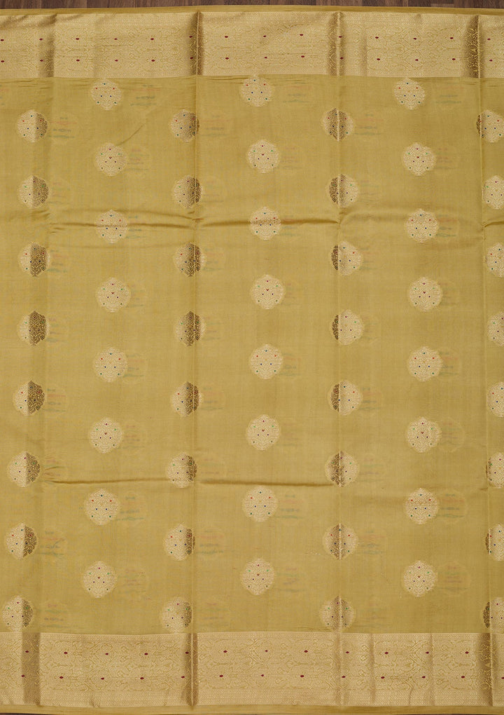 Yellow Zariwork Pure Silk Saree