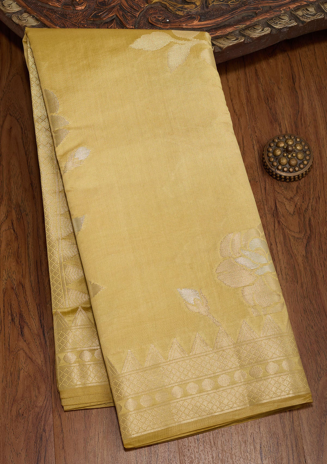 Pista Green Zariwork Pure Silk Saree-koskii