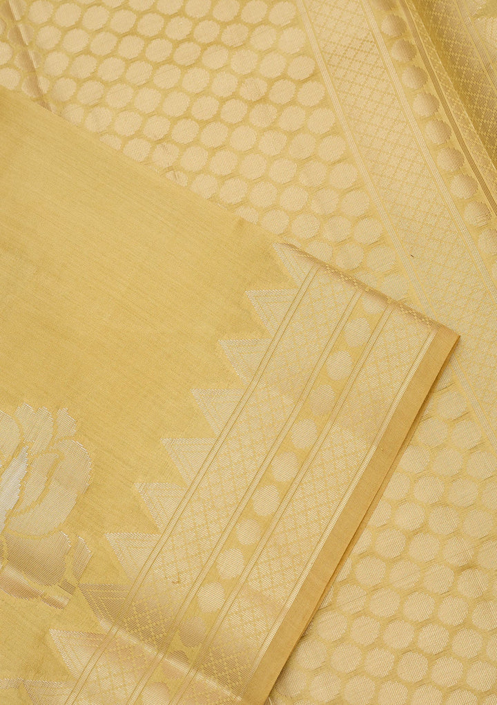 Pista Green Zariwork Pure Silk Saree