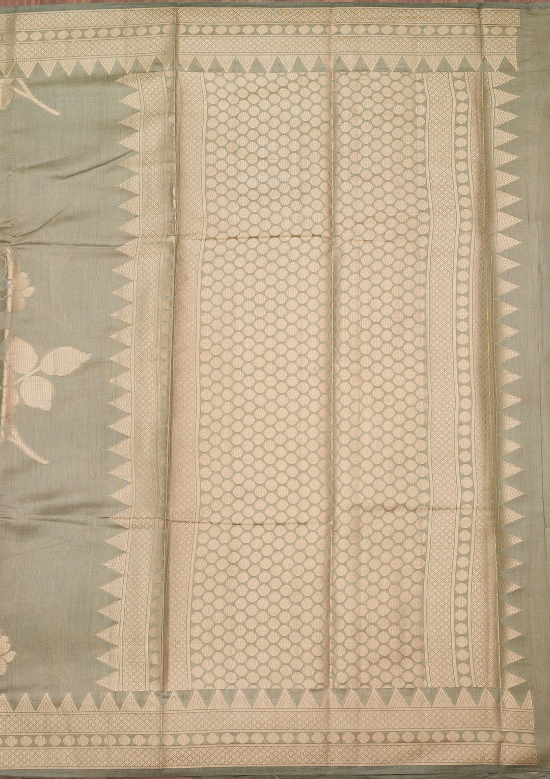 Sea Green Zariwork (Gold) Pure Silk Silk_Saree