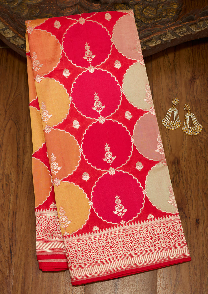 Red Zariwork Pure Silk Silk Saree