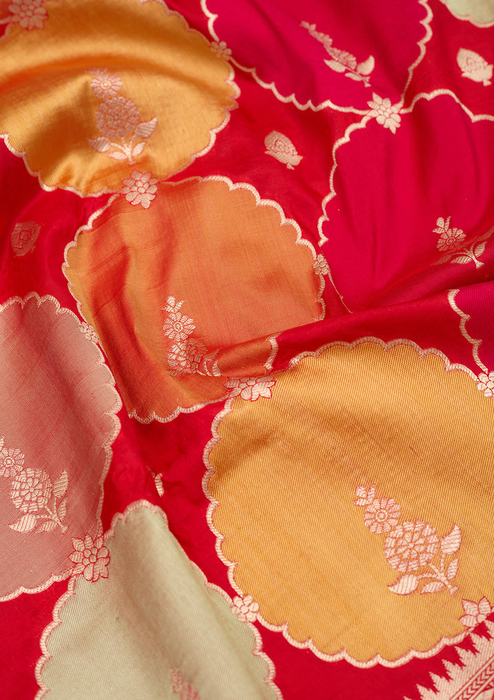 Red Zariwork Pure Silk Silk Saree