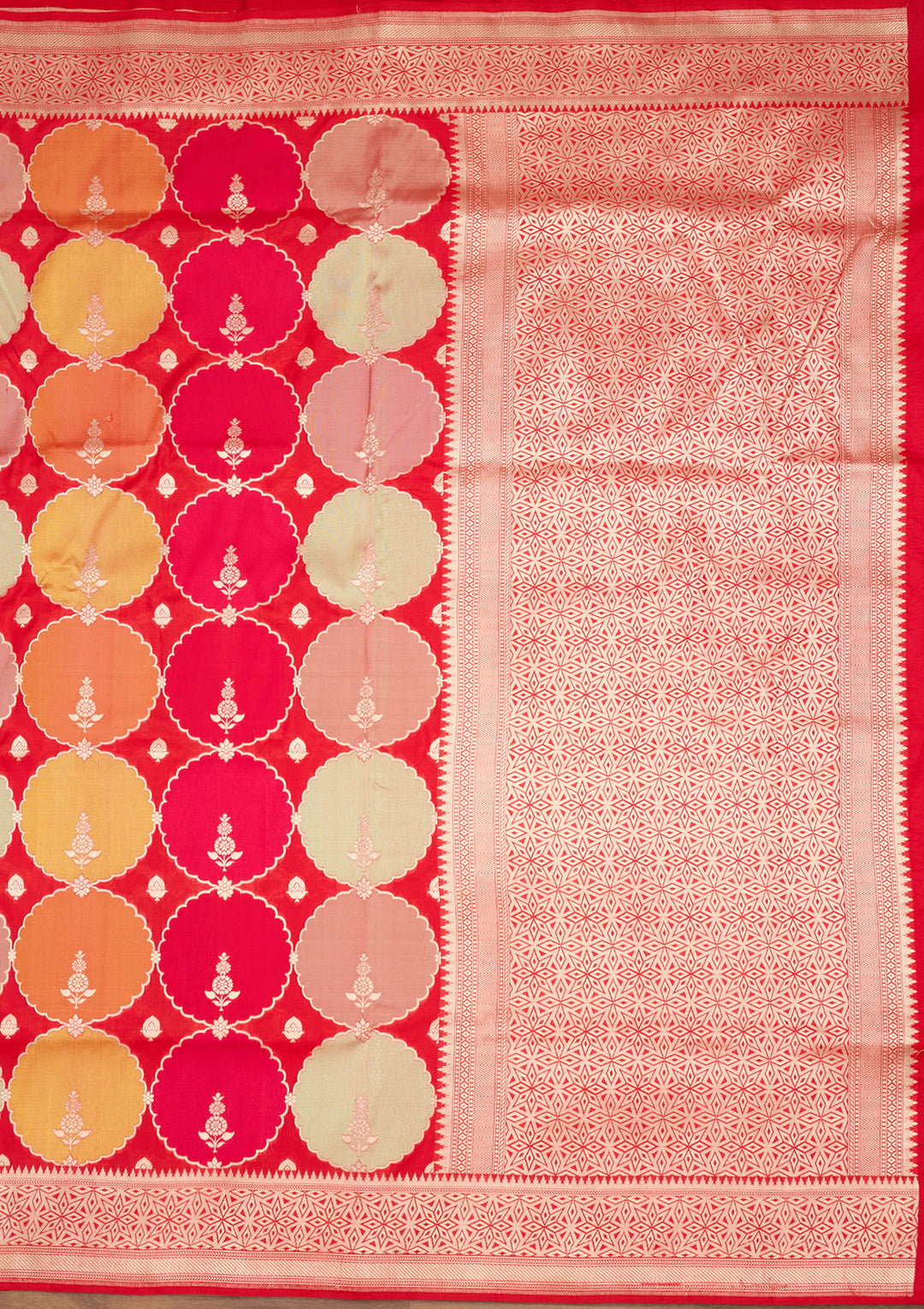 Red Zariwork Pure Silk Silk Saree
