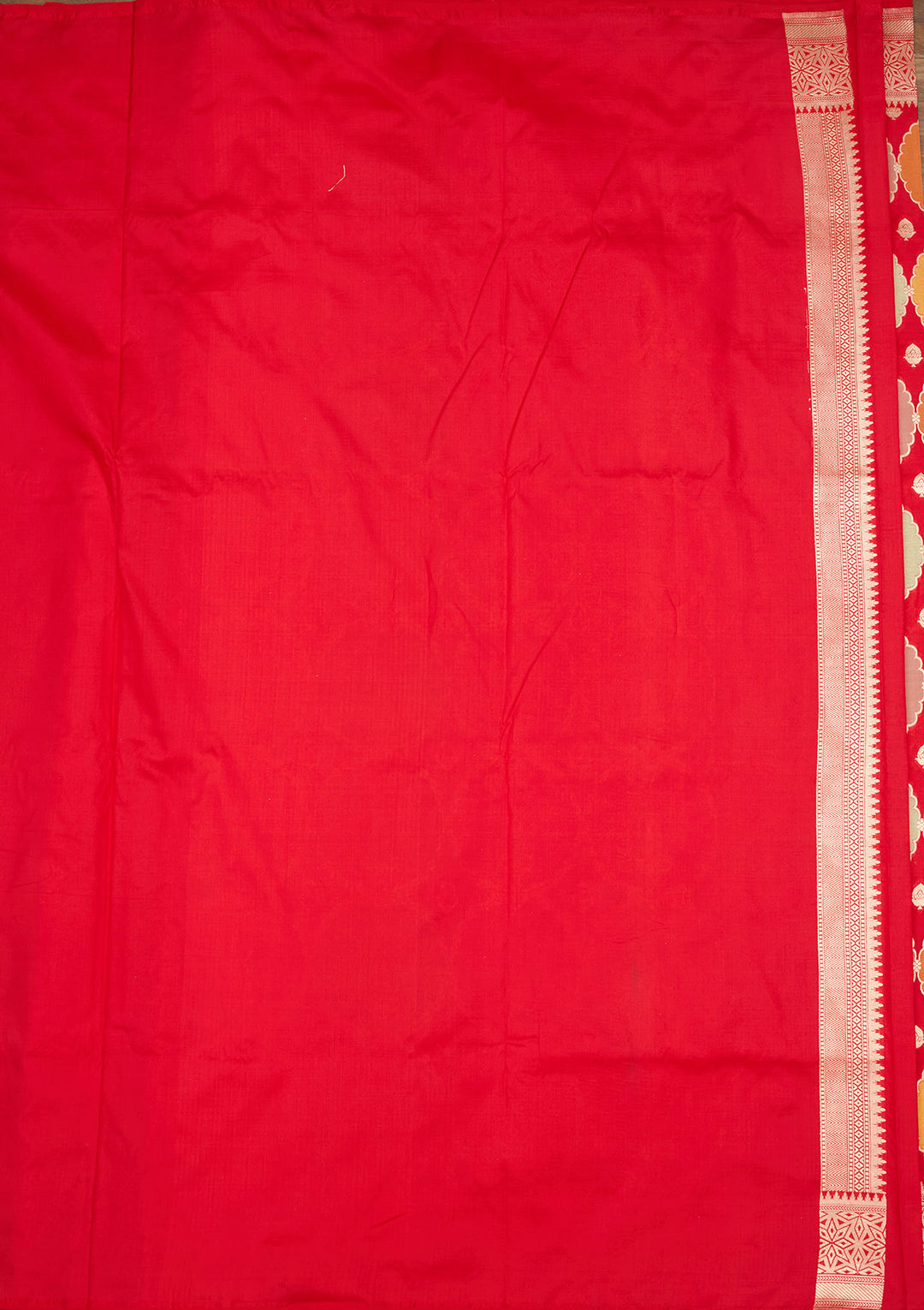 Red Zariwork Pure Silk Silk Saree