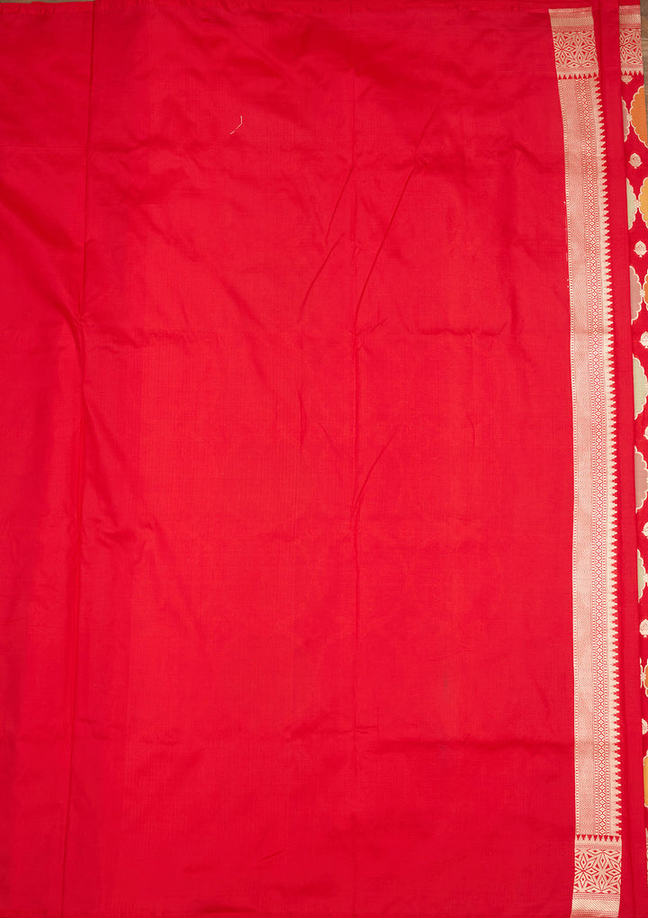 Red Zariwork Pure Silk Silk Saree