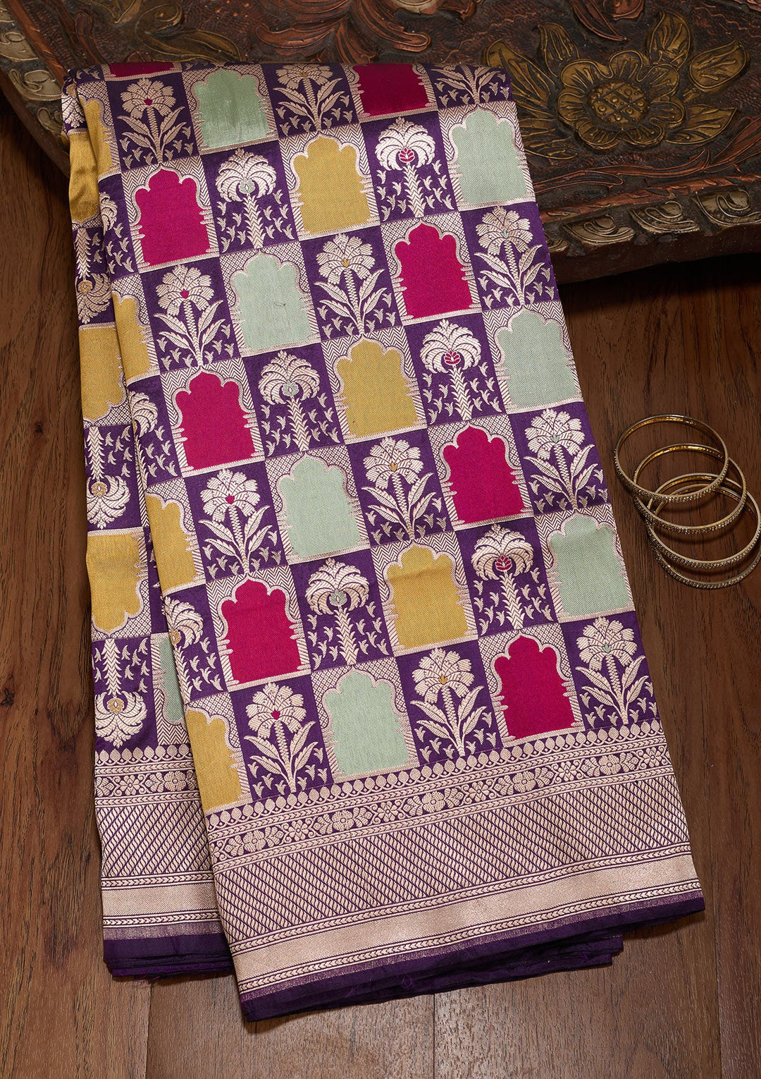 Purple Zariwork Silk Silk_Saree