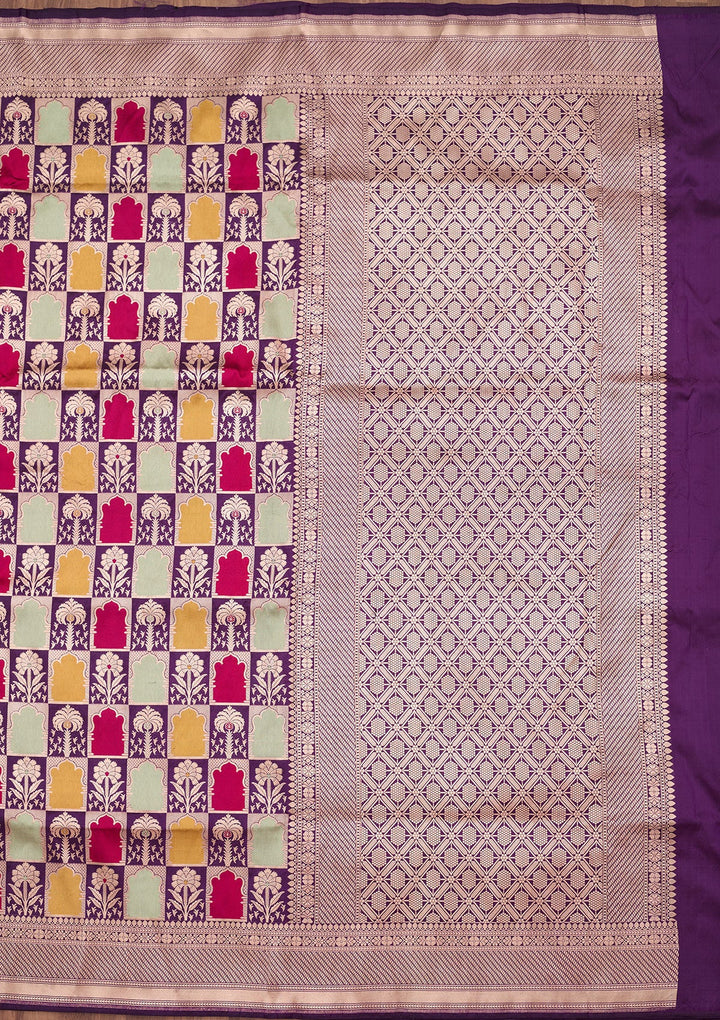 Purple Zariwork Silk Silk_Saree