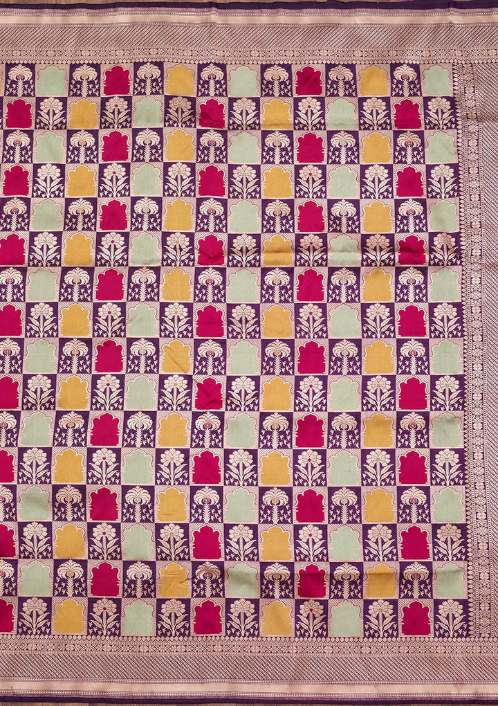 Purple Zariwork Silk Silk_Saree