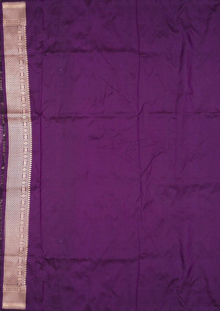 Purple Zariwork Silk Silk_Saree
