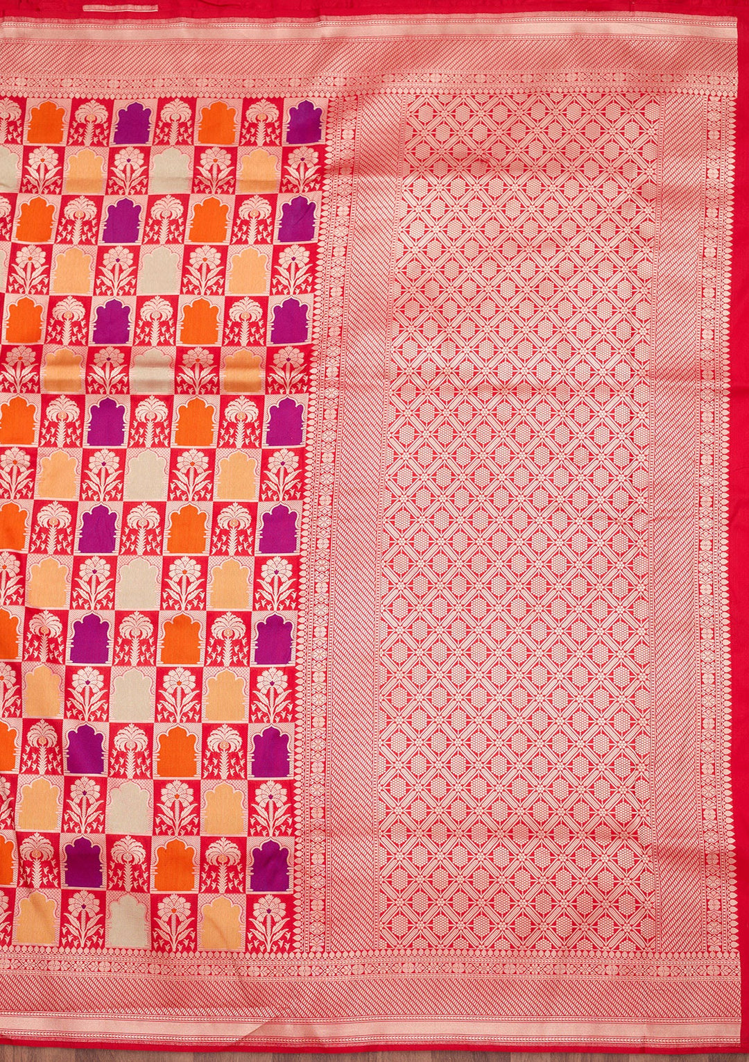 Red Zariwork Silk Silk_Saree