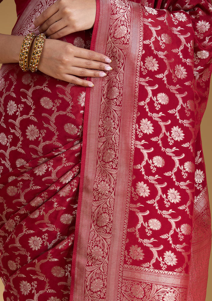 Maroon Zariwork (Gold) Silk Silk_Saree