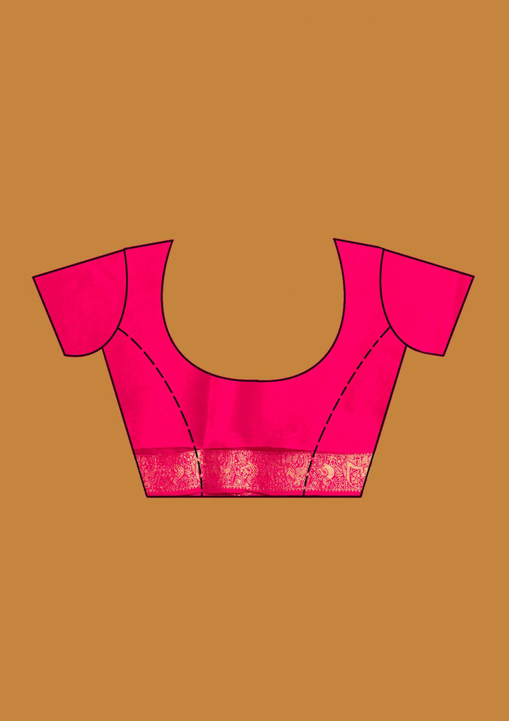 Rani Pink Zariwork (Gold) Silk Silk_Saree