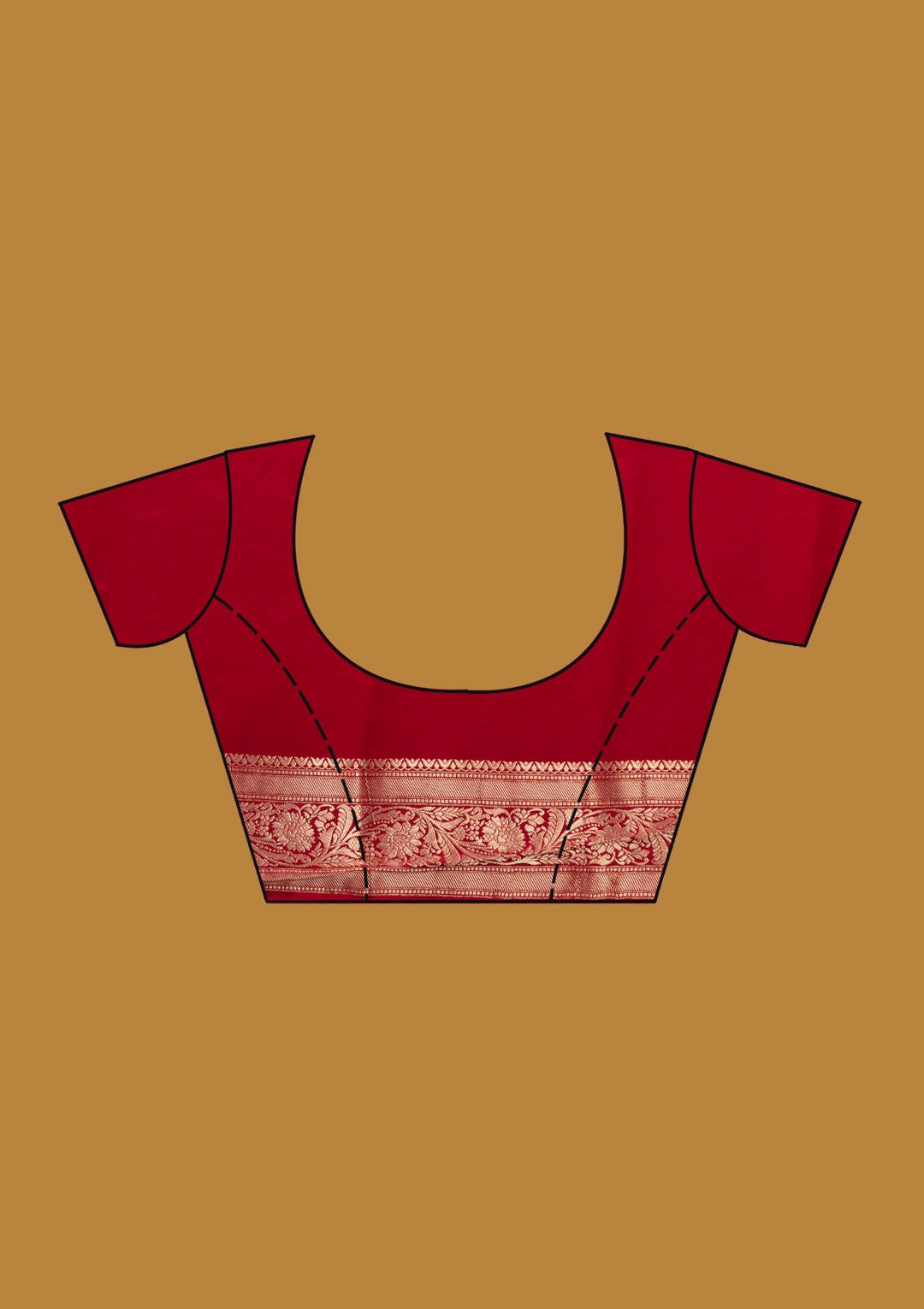 Wine Zariwork (Gold) Silk Silk_Saree