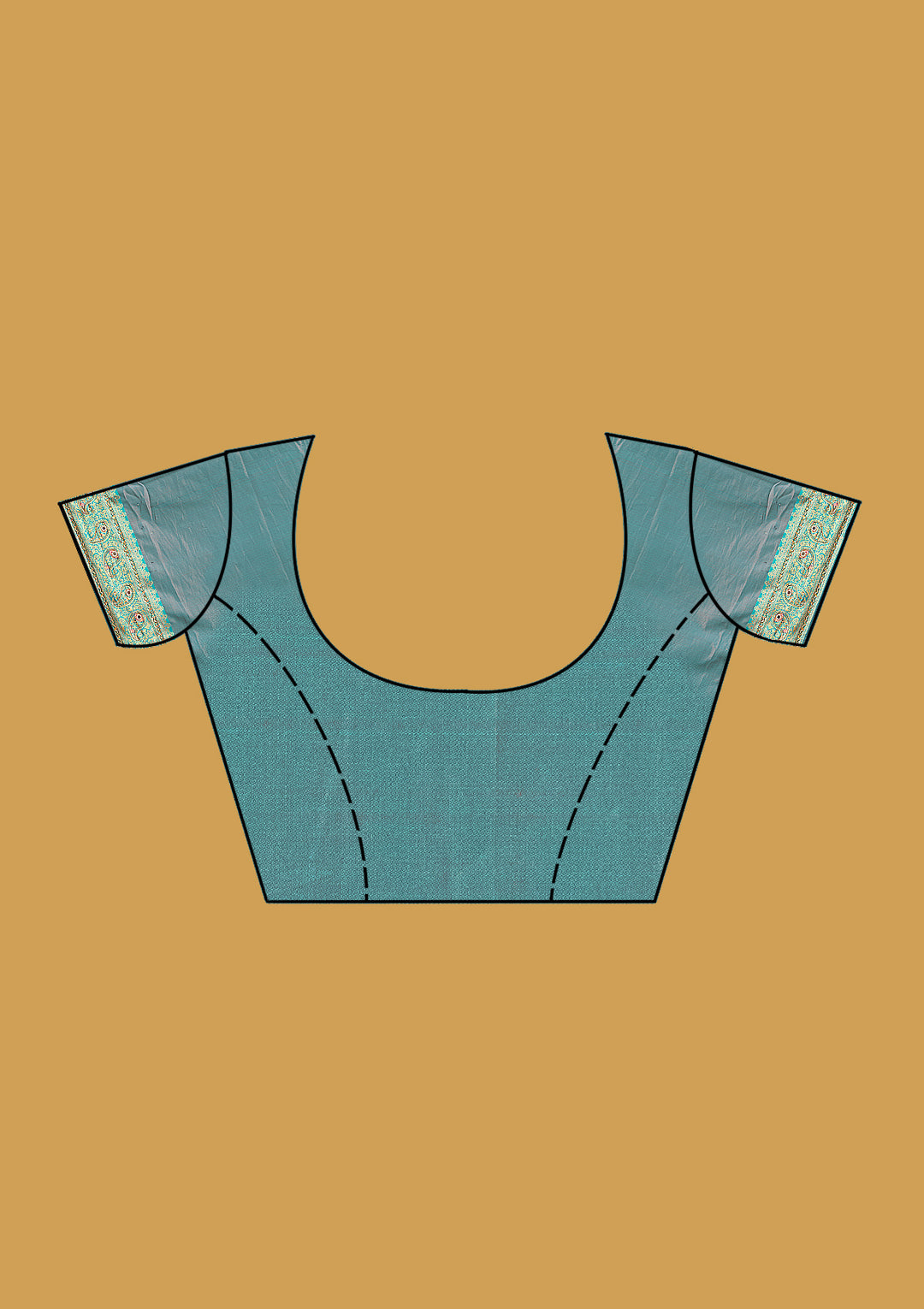 Red Aariwork Art Silk Silk Saree