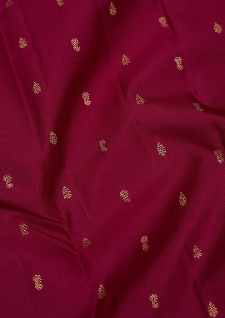 Maroon Zariwork Pure Silk Saree