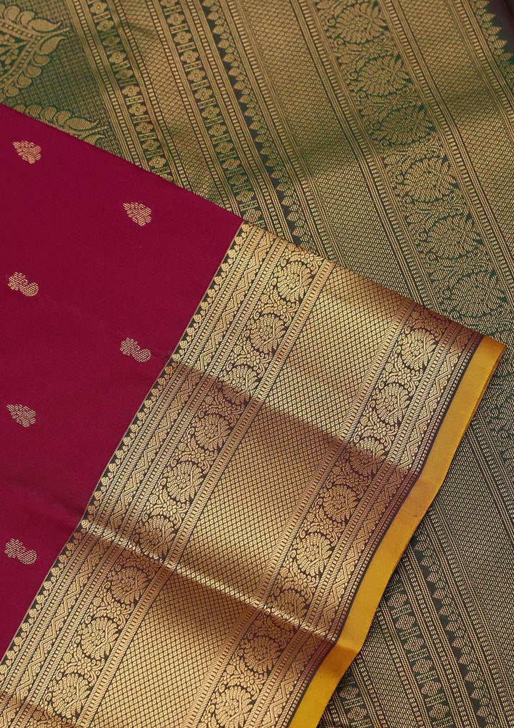 Maroon Zariwork Pure Silk Saree