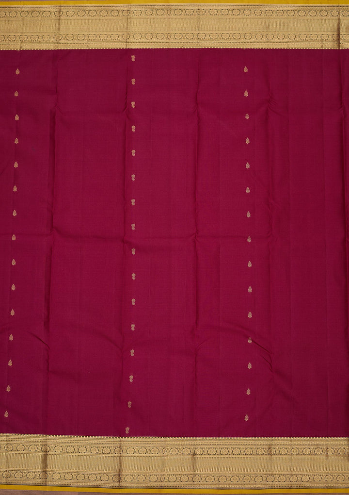 Maroon Zariwork Pure Silk Saree