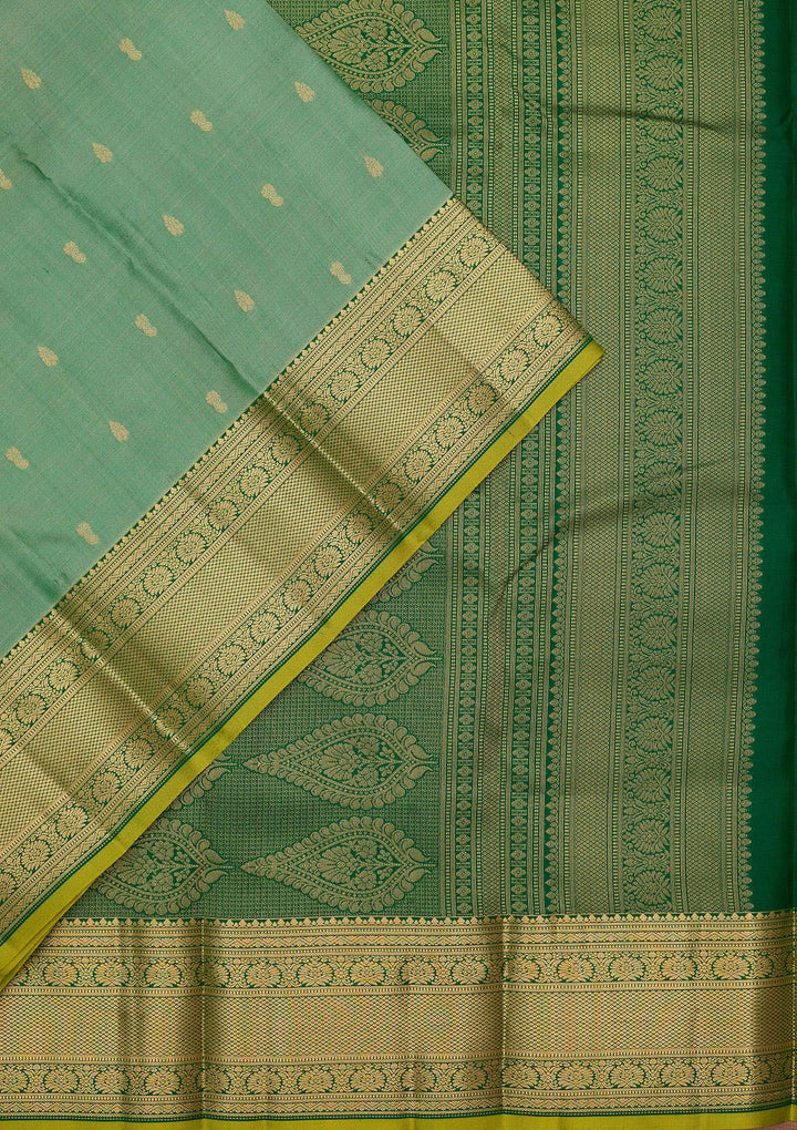Pista Green Zariwork Pure Silk Saree
