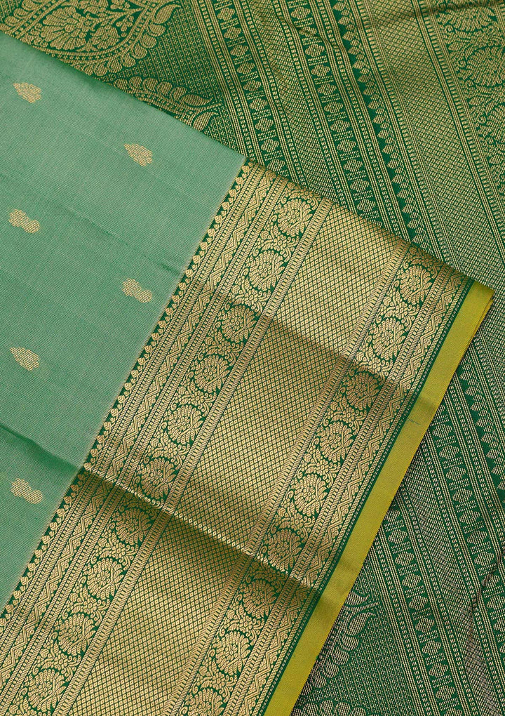 Pista Green Zariwork Pure Silk Saree