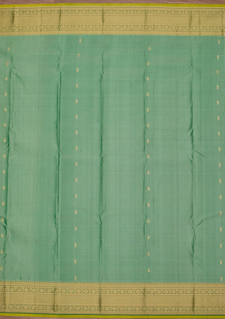 Pista Green Zariwork Pure Silk Saree
