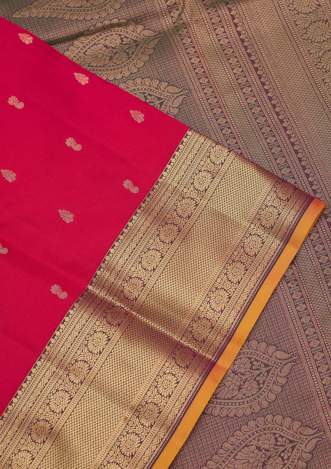 Rani Pink Zariwork Pure Silk Saree